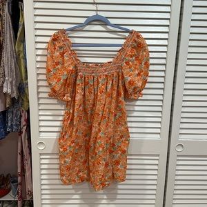 Orange flower dress
